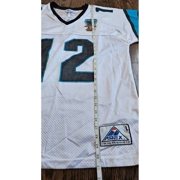 1995 Carolina Panthers #12 Kerry Collins Inaugural Season Game Jersey APEX SZ L - Picture 9 of 16